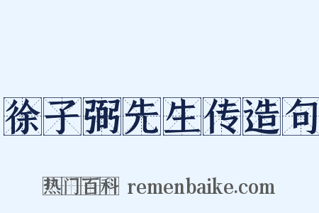 徐子弼先生传造句是什么意思的图片